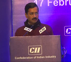 Mr Arvind Kejriwal, National Executive Member, Aam Aadmi Party addressing at the 6th CII National Council Meeting